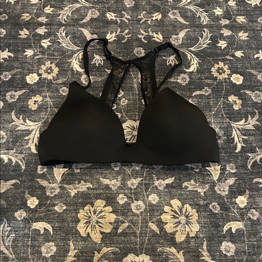 Victoria Secret Black Lace Back Wireless Bra - Women Intimates & Sleepwear